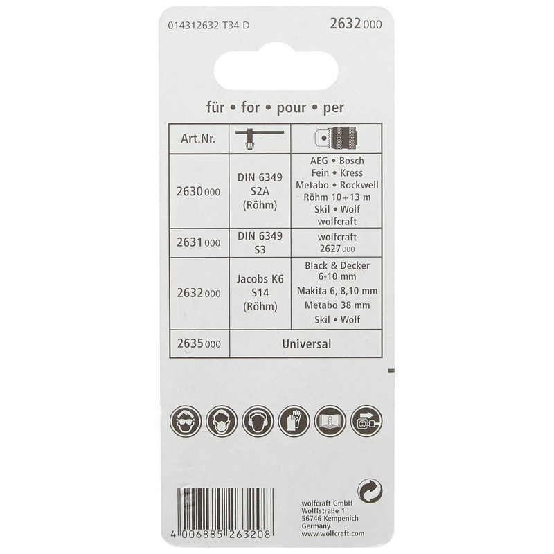 wolfcraft Chuck Key I 2632000