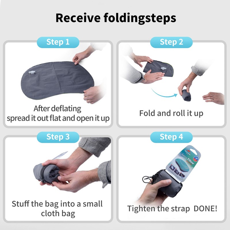 Naturehike Aeros Travel Pillow TPU Ultralight Inflatable Waterproof Compressorba Camping