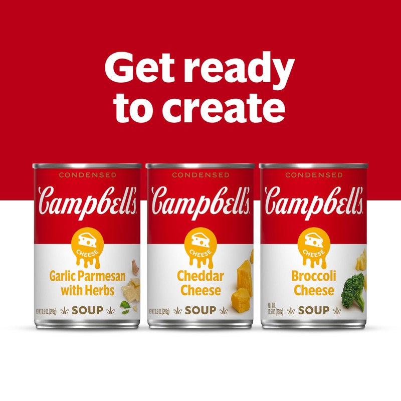 Campbell's Condensed White Cheddar Cheese Soup, 10.5 oz Can (Pack