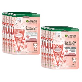 Garnier Skin Active 2 Million 10 Sheet Set Probiotics Fraction Sheet Mask Moisturizing Glowing Skin Condition / 가르니에 스킨액티브 2 Million10장세트 프로바이오틱스 프랙션 시트마스크 보습 윤기 피부컨디션