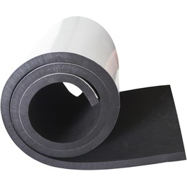 MXCELL Foam Sheet with Adhesive - 60" x 8" x 1/2" (L*W*T), Black Closed Cell Neoprene Cushion Mat EVA Foam Insulation Padding Soundproof Sheet Roll for Cabinet, DIY Project