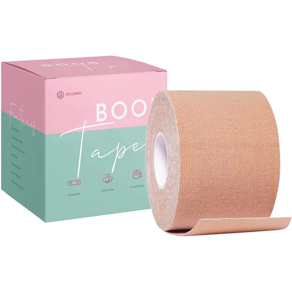 Breast Lift Tape for Contour Lift & Fashion | Boobytape Bra Alternative of Breasts | Body Tape for Lift & Push up in All Clothing Fabric Dress Types | Waterproof Sweat-proof Invisible Under Clothing