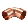 uxcell 41.28mm ID 90 Degree Copper Elbow Short-Turn Copper Pipe
