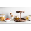 Extra Large 2-Tier Acacia Wood Lazy Susan, 15 Inch Round