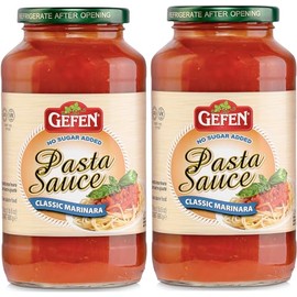 Gefen No Sugar Added Marinara Sauce, 24 oz (2 Pack) | NSA Pasta Sauce | Made with EVOO | Rich Flavor Pizza Sauce | Kosher
