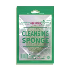 ARIANA Konjac Facial Sponge Oval Aloe Green 308A Bath Cleansing Sponges