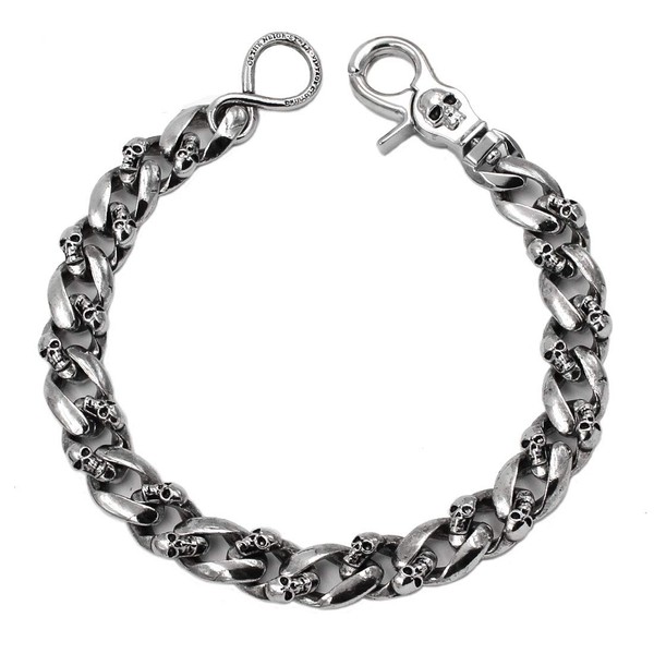 UNIQSUM Short Heavy Skull Wallet chain Biker Punk Trucker Key