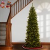 National Tree Company Pre-Lit Artificial Slim Christmas Tree, Green, North