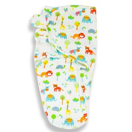 Callowesse 100% Cotton Newborn Swaddle 0.5 TOG – Adjustable Baby Swaddle Wrap, Baby Essential – Exotic Kingdom Pack of 3