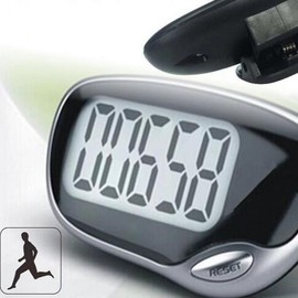 Large LED Screen Pedometer Safe - Black Digital Health Measurement