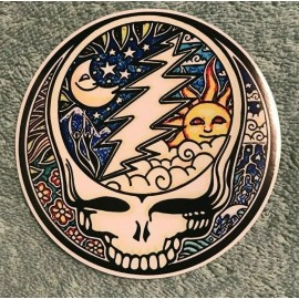 Unbranded (2) The Grateful Dead 3.75" Steal your face sun and moon stickers dead decal GD