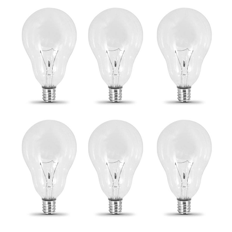 Feit Electric BP40A15C/CL/CF/6 Incandescent Light Bulb, 2700K, 12-Pack