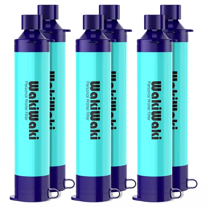 6 or 2 High Capacity Emergency Survival Water Straws -