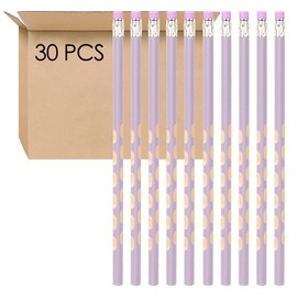 SHIDOW Purple Pencils, Purple Pencils, Purple Pencils with Erasers, Wood-Cased Pencils, HB Pencils for Adults, Office (30PCS)