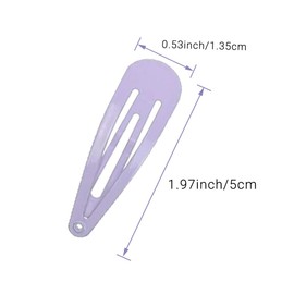 Pagabach 2 Inch Purple Hair Clips Barrettes Metal Snap Clips for Women Durable Water Drop Ideal Hair Accessories for Hairdressing Wedding and Everyday Use 20 pcs