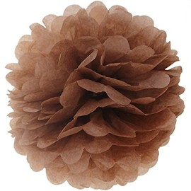 Lightingsky 10pcs DIY Decorative Tissue Paper Pom-poms Flowers Ball Perfect for Party Wedding Home Outdoor Decoration (12-inch Diameter, Coffer)