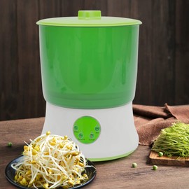 Gdrasuya10 110V 20W Bean Sprouts Machine Automatic Bean Sprouts Maker Food Grad Material 2 Layers Function Large Capacity ABS Materials Home Use Seed Grow Cereal Tool Seed Sprouter