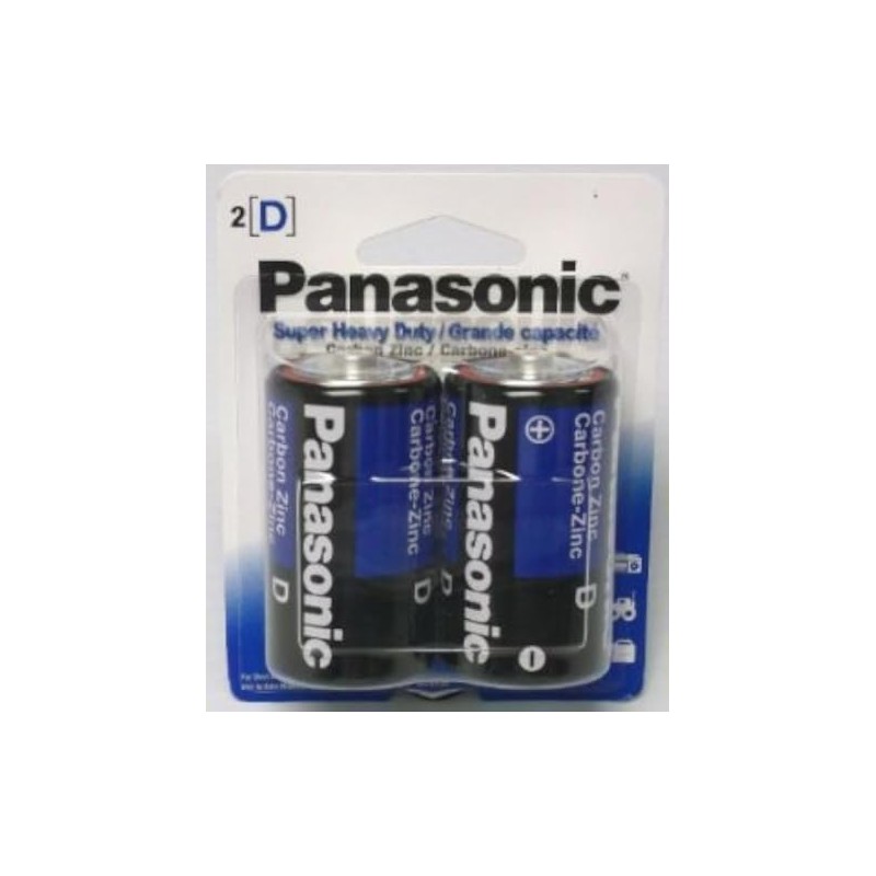 24 Pack Panasonic Super Heavy Duty D Batteries Retail Packaging