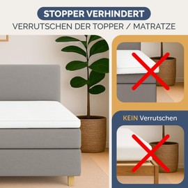 Blumtal - Mattress underlay for slatted frame 90 x 190 cm protection - Oeko-Tex certified - slatted frame protector - non-slip mat mattress - topper stopper - non-slip underlay washable at 30 °C