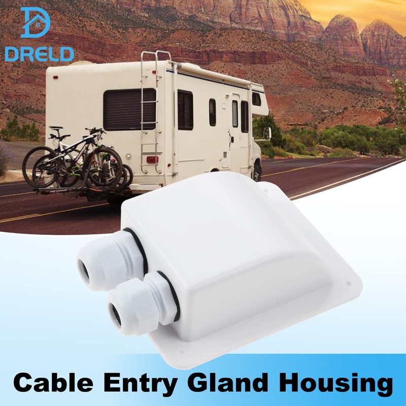 Dreld Cable Grommet Waterproof 2-Way Roof Guide Solar Cable Guide