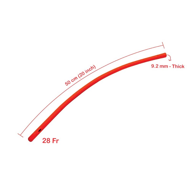 HealthAndYoga™ Enema Rubber Colon Tube - Closed End (20” x