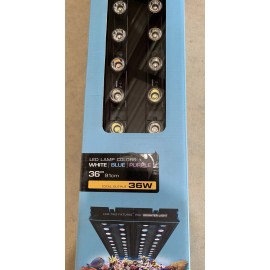 AquaticLife 36” Aquarium Light Fixture LED 36W - 12 White 18 Blue 6 Purple LEDs