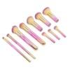 10PCS Travel Makeup Brushes Detachable Handle Powder Brush Set for