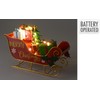 Home & Styling Metal LED Sleigh with Gifts