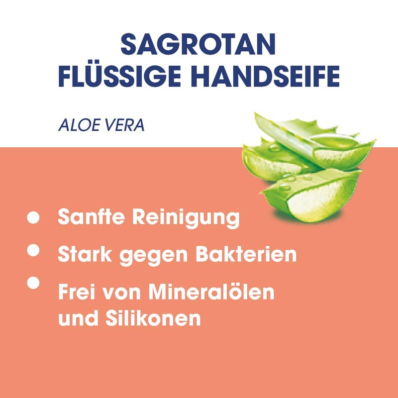Sagrotan Aloe Vera Hand Soap Liquid Soap, 1-Pack, 250 ml