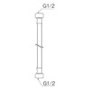SANEI (サンエイ) Plumbing Parts Benry Flex Hose, Bendable, 200mm, with