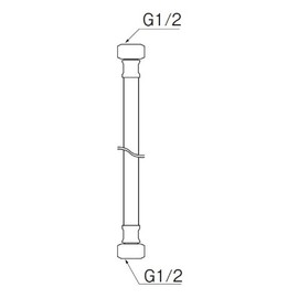 SANEI (サンエイ) Plumbing Parts Benry Flex Hose, Bendable, 200mm, with Gasket, PT1930-13X200