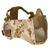 AOUTACC Airsoft Mask, Half Face Mesh Masks with Ear Protection