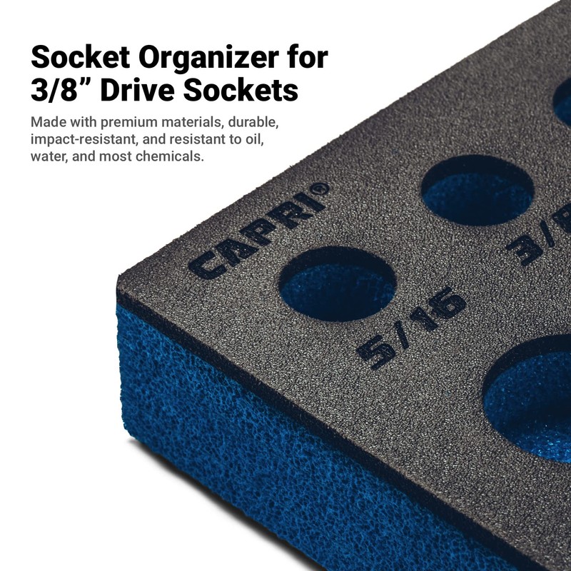 Capri Tools Mechanic's Tray for 3/8 in. Drive Sockets, SAE