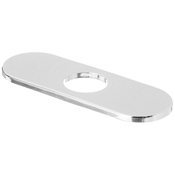 hansgrohe Base Plate for Contemporary Single-Hole Faucets, 6" Upgrade 6-inch Modern Base Plate for Bathtub Faucet in Chrome, 06490000