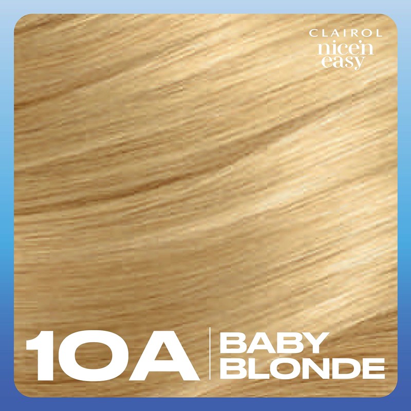 Clairol Nice'n Easy Crème Permanent Hair Dye, 10A Baby Blonde,
