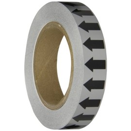 Brady 91415 Pressure Sensitive Vinyl, 1" x 30 Yards Arrow Tape (1 Roll)