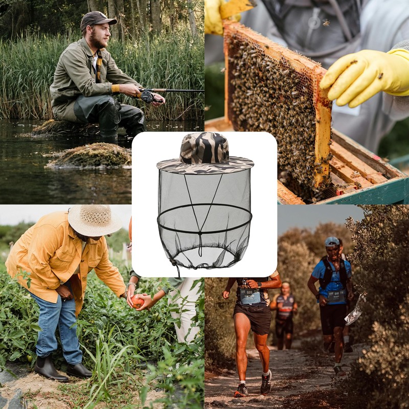 SEABABOO Mosquito Net Hats Beekeeper Veil Hats Bee Veil Hat