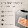 Monarch Abode Hand Hammered Tissue Box Cover Square, Pewter Tissue
