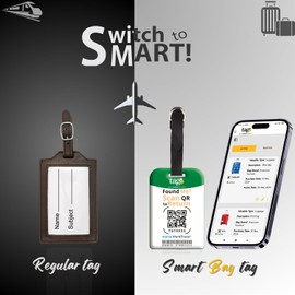 [Pack 2] tag8 Ireland Flag Smart Luggage tag |Trendy Luggage tag ID Identification | Suitcase Tag | Fashionable Digital Name tag | Airline Compliant, SITA World Tracer Code Enabled | Gift idea