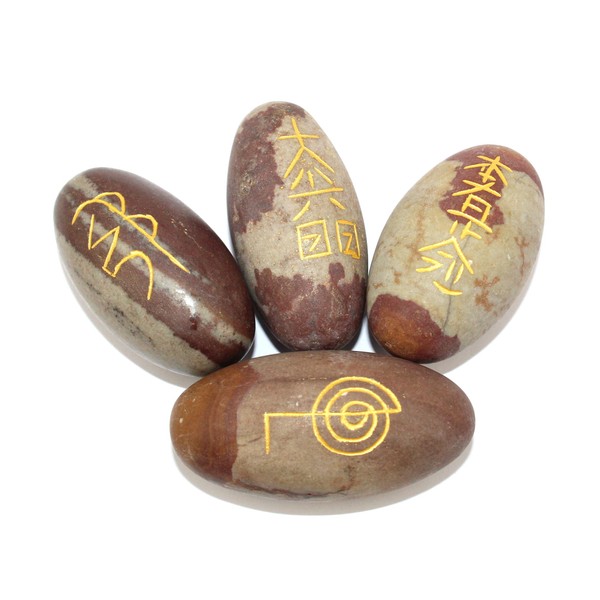 Jet Usui Reiki Healing Set Chakra Balancing Meditation Gemstone Spiritual Energized Positive (NArmada Oval)