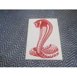 1976 1977 MUSTANG II COBRA II SNAKE FRONT FENDER DECAL - LEFT HAND (RED)