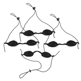 Outanaya 4Pcs Ipl Eye Protection Goggles Eyepatch for Therapy UV and LED Treatments Black for Cosmetic Procedures and Tanning