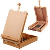 Falling in Art Wooden Tabletop Easel, Solid Wood Sketchbox Desktop