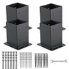 4x4 Post Base 4 Pcs, (Inner Size 3.6x3.6) Post Anchors,
