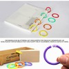 PFLYPF 100 Pieces Plastic Book Rings with Moving Leafs Coloured