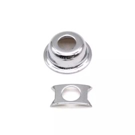 AxLabs Hardware KD By AxLabs Tele Style "T-Cup" Round Recessed Jack Plate - Chrome