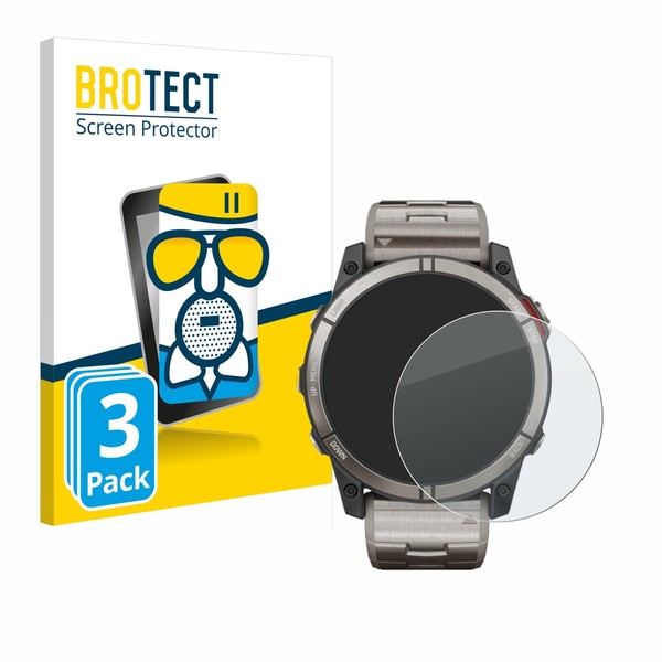 brotect 3 x Anti-Glare Tempered Glass Film Compatible with Garmin