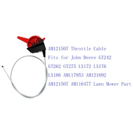 VIGORVIL AM121507 Throttle Cable Fits for John Deere GT242 GT262 GT275 LX172 LX176 LX186 AM117953 AM121092 AM121507 AM116477 Lawn Mower Part ﻿