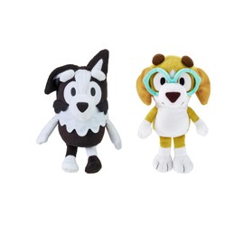 Bluey and Friends – 2 Pack Soft Stuffed Animals (Honey & Mackenzie), Approximately 7 Inches – Cuddly Plush Toys for Kids, Embroidered Faces, Travel Size, Gift for Toddlers Ages 3+