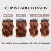Auburn Hair Extensions Clip ins for Women Cooper Red Clip